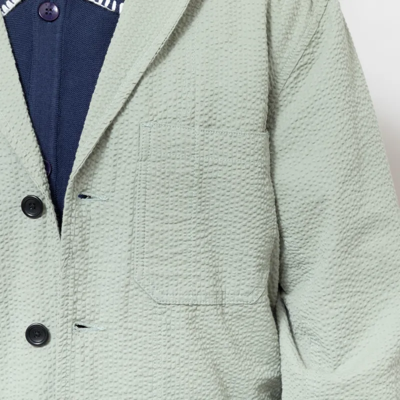 Service Works Seersucker Server Suit Jacket Sage-7