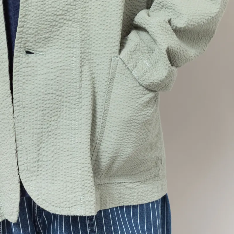 Service Works Seersucker Server Suit Jacket Sage-8