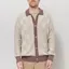 Service Works Check Panel Cardigan Mushroom