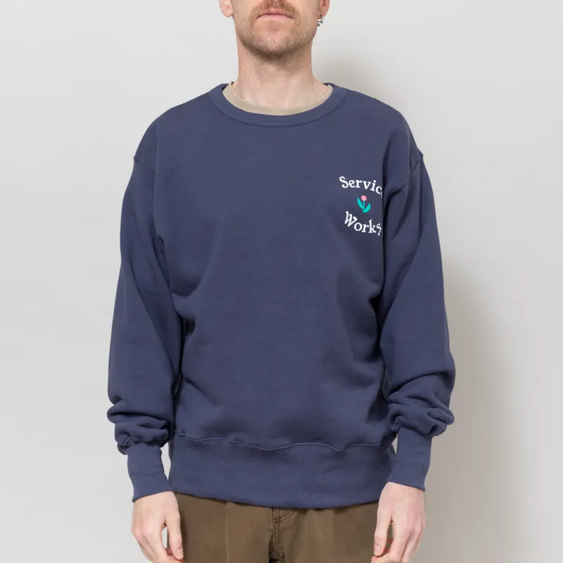 Service Works In Bloom Crewneck Navy