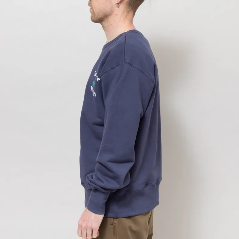 Service Works In Bloom Crewneck Navy-2