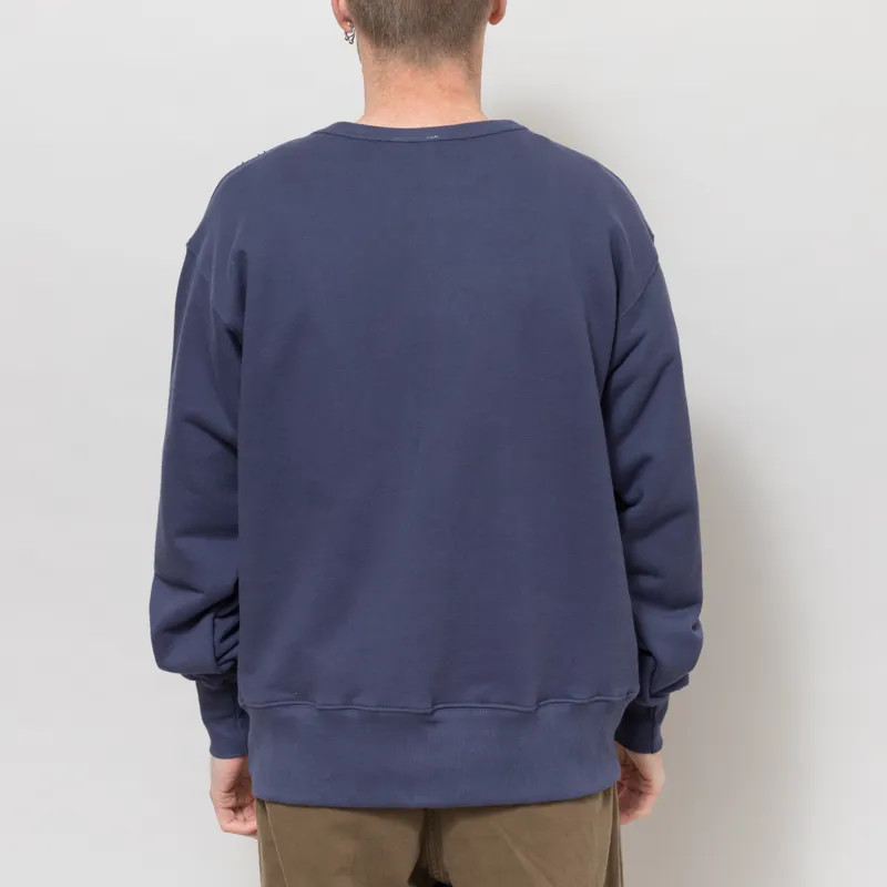 Service Works In Bloom Crewneck Navy-3