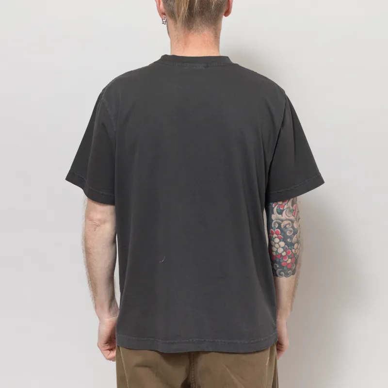 Service Works Pigment Dyed Trademark T Shirt Black-3