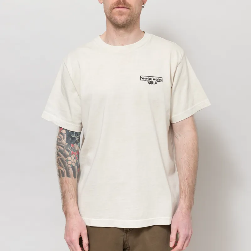 Service Works Pigment Dyed Trademark T Shirt Natural