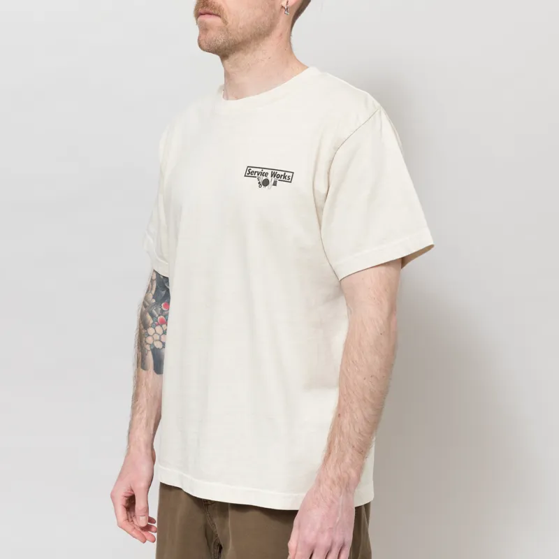 Service Works Pigment Dyed Trademark T Shirt Natural-1