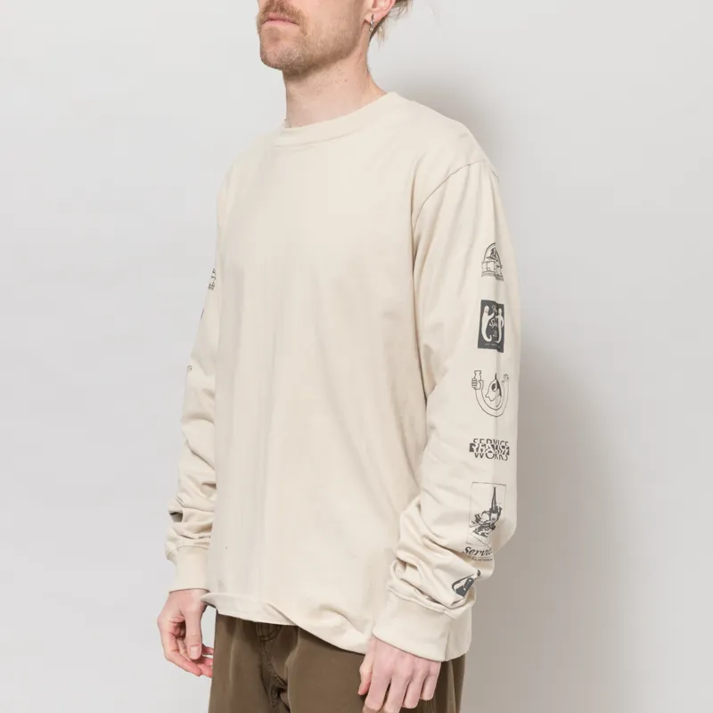 Service Works Bootleg Long Sleeve T Shirt Natural