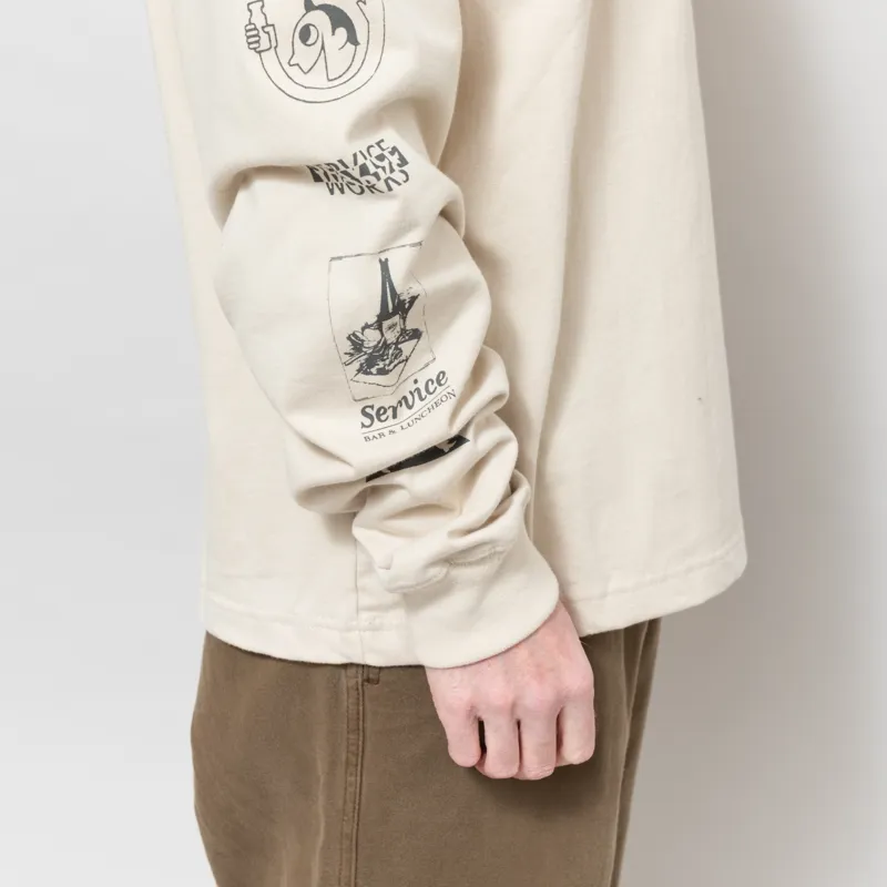 Service Works Bootleg Long Sleeve T Shirt Natural-6