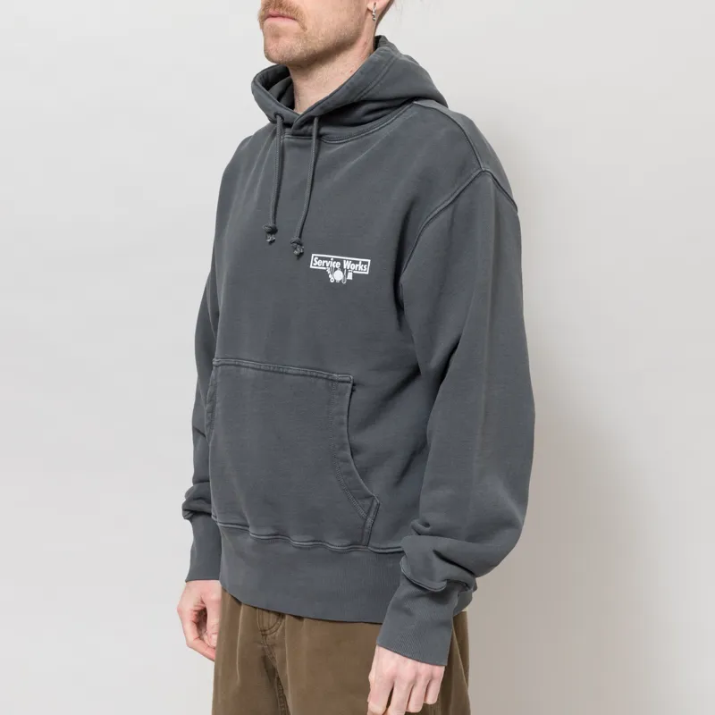 Service Works Loopback Trademark Hoodie Black-1