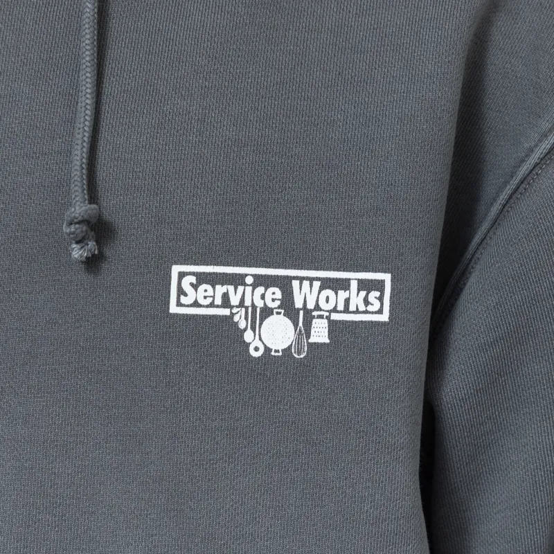 Service Works Loopback Trademark Hoodie Black-7
