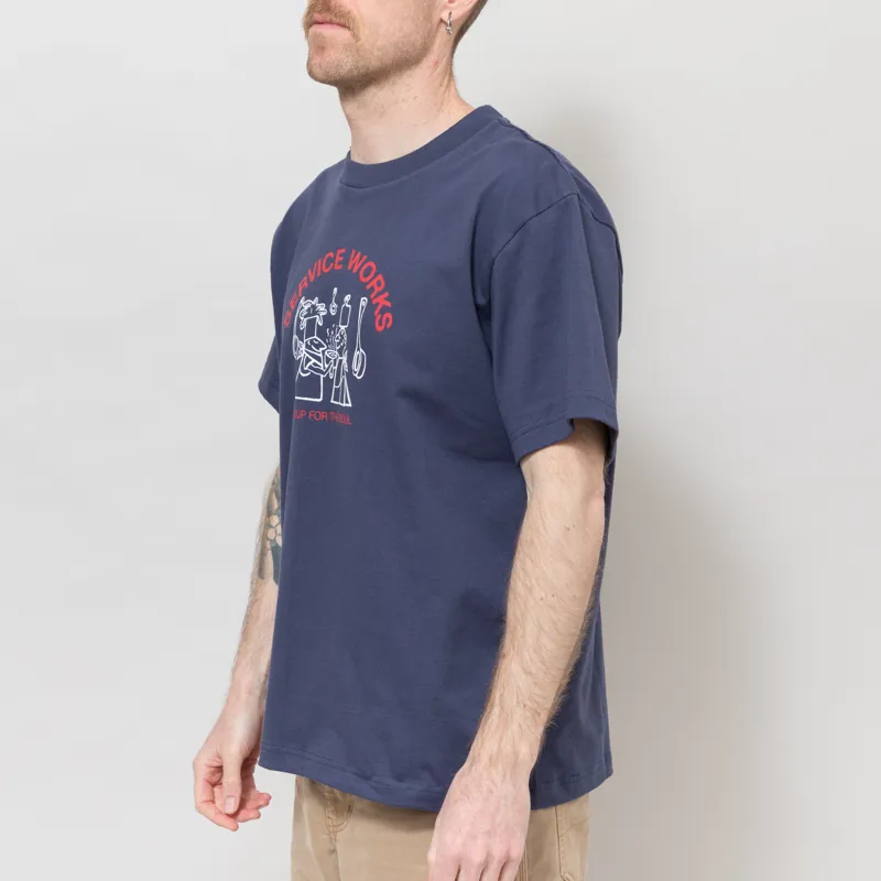 Service Works Soup For The Soul T Shirt Navy-1