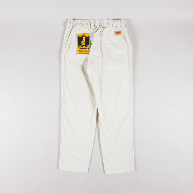 Service Works Twill Waiter Pants Off White