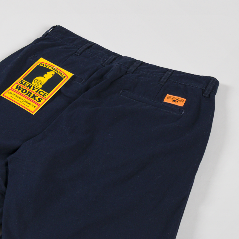 Service Works Twill Part Timer Shorts Dark Navy-2