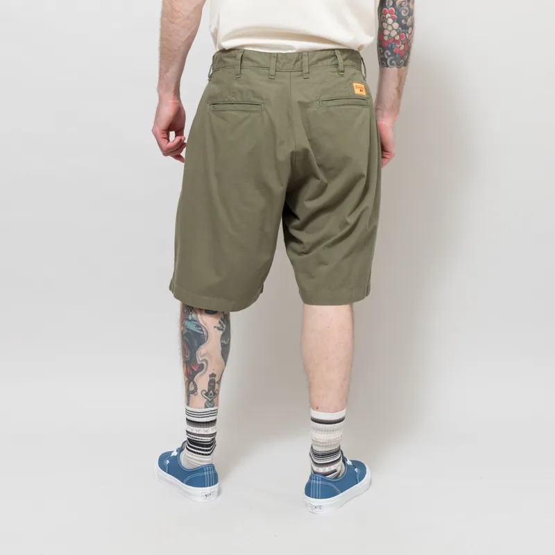 Service Works Twill Part Timer Shorts Olive-2