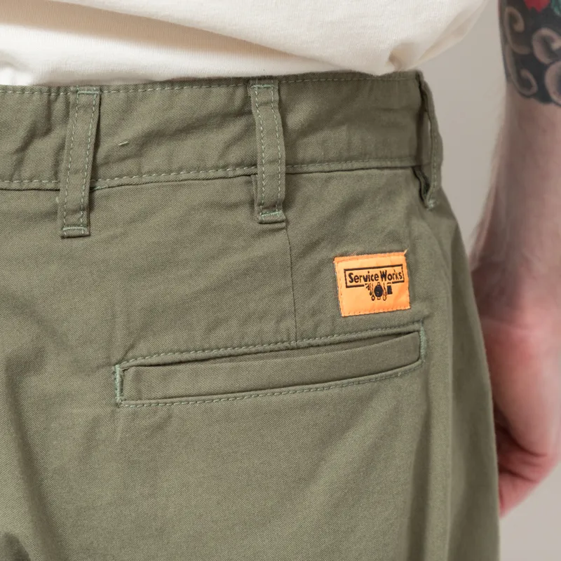 Service Works Twill Part Timer Shorts Olive-4