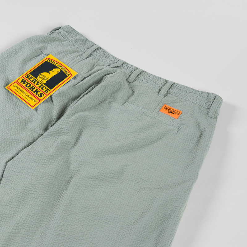 Service Works Seersucker Part Timer Shorts Sage-2