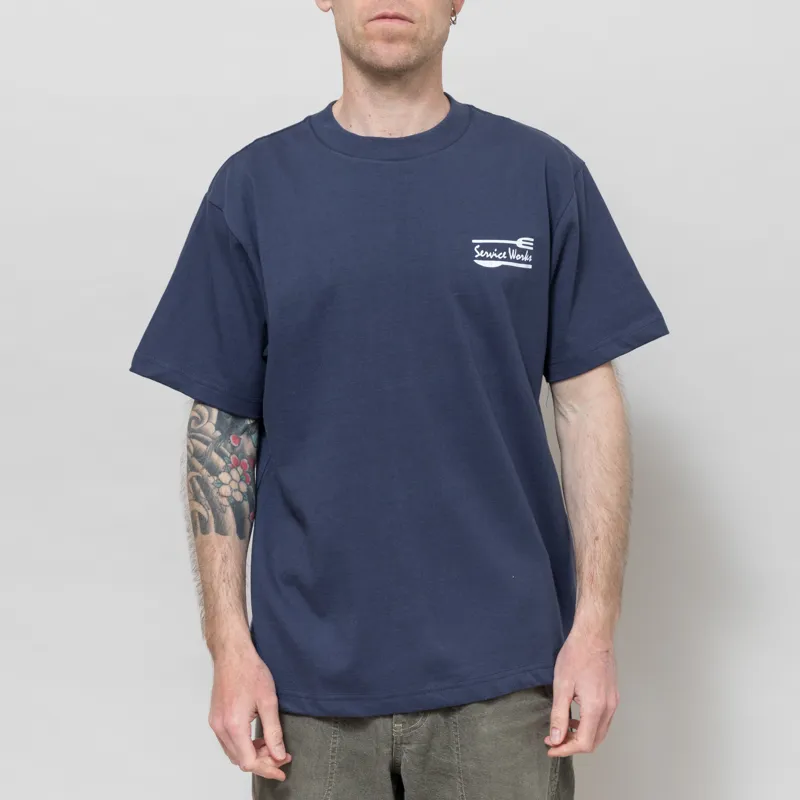 Service Works Milos T Shirt Navy-2