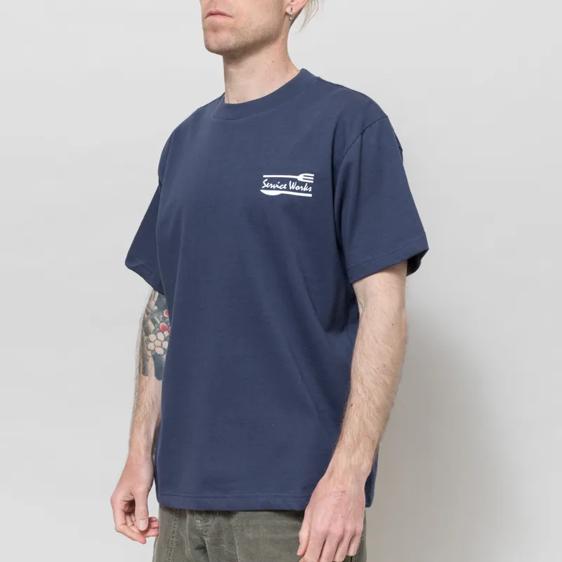 Service Works Milos T Shirt Navy-1