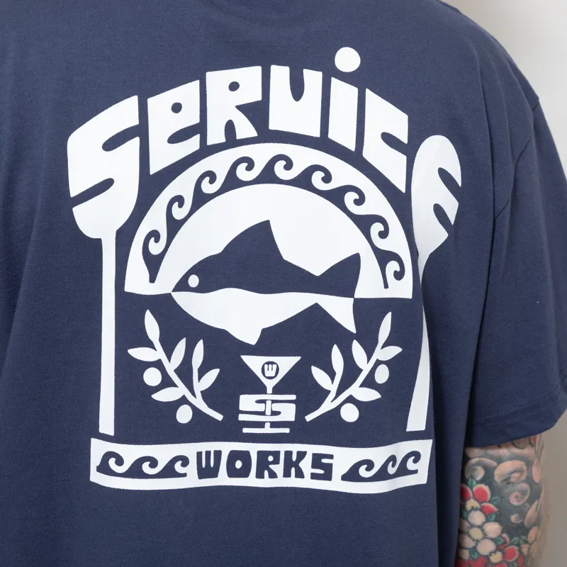 Service Works Milos T Shirt Navy-4