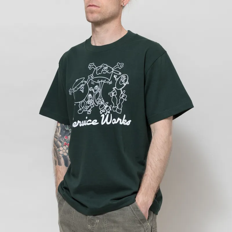 Service Works Pots and Pans T Shirt Forest-1