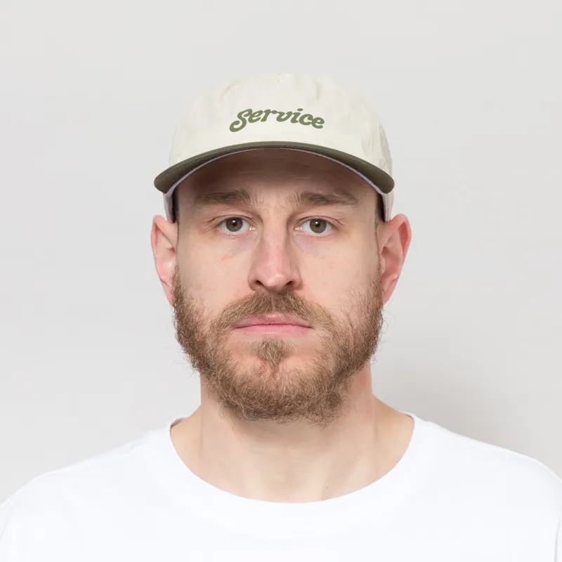 Service Works Script Surf Cap White Olive-1
