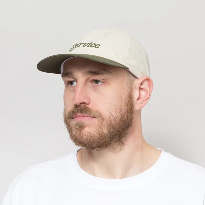 Service Works Script Surf Cap White Olive