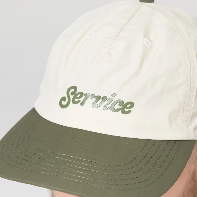 Service Works Script Surf Cap White Olive-3