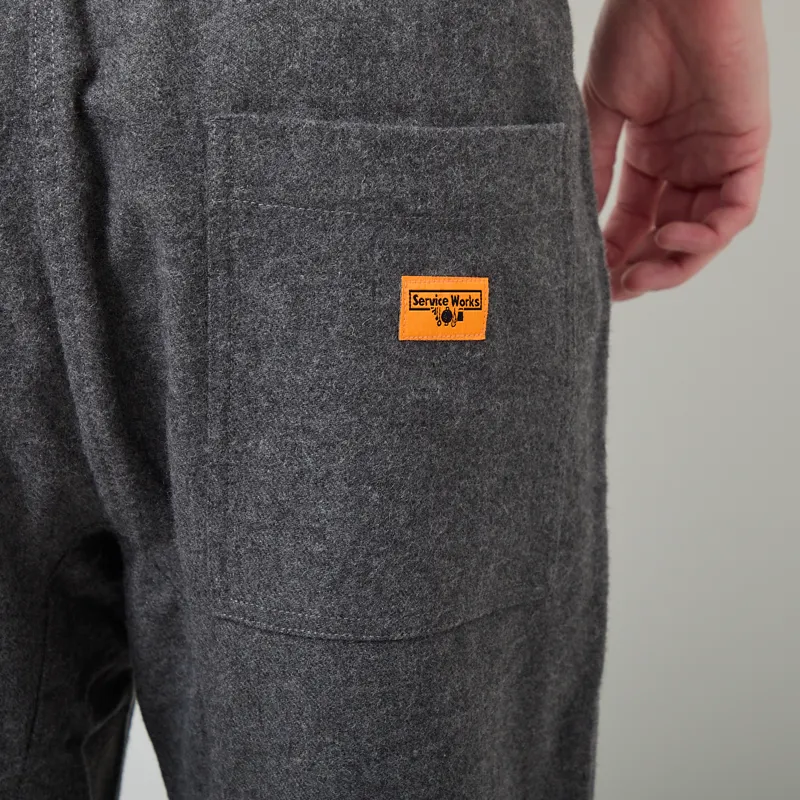 Service Works Flannel Chef Pants Charcoal-5