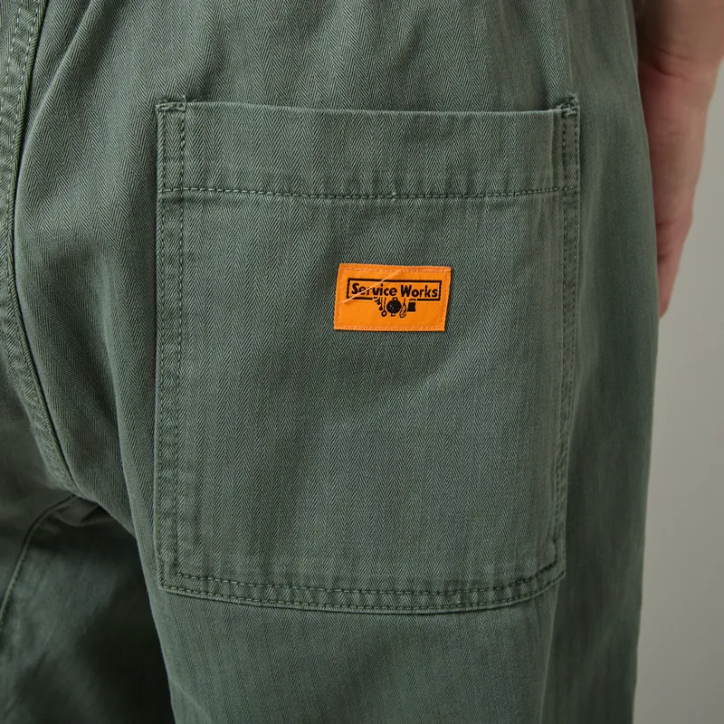 Service Works Pigment Herringbone Chef Pants Olive-6