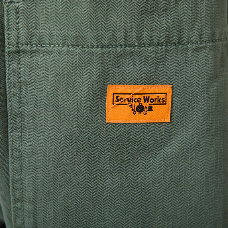 Service Works Pigment Herringbone Chef Pants Olive-7