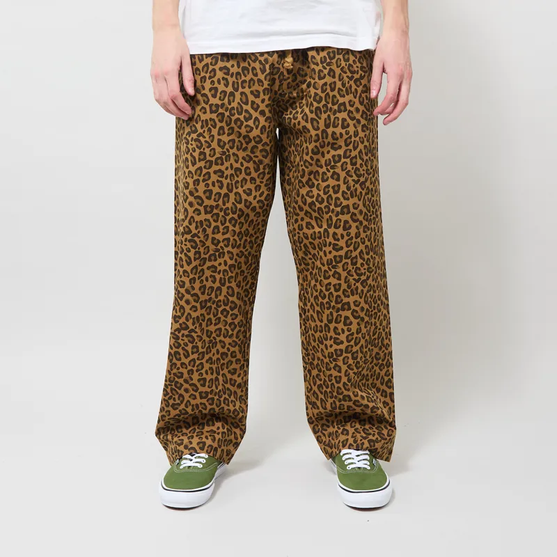 Service Works Patterned Easy Chef Pants Brown Leopard