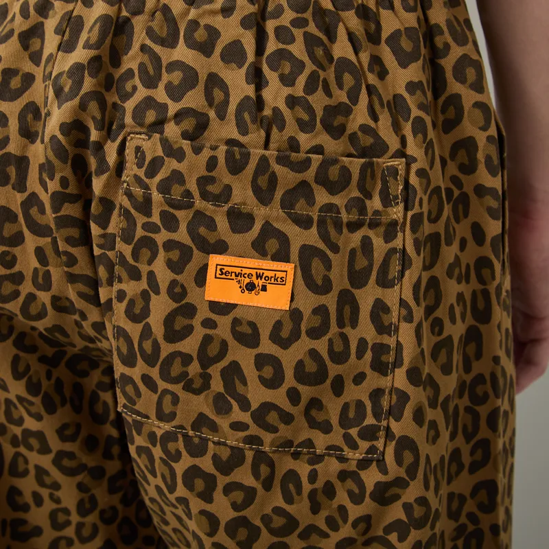 Service Works Patterned Easy Chef Pants Brown Leopard-5