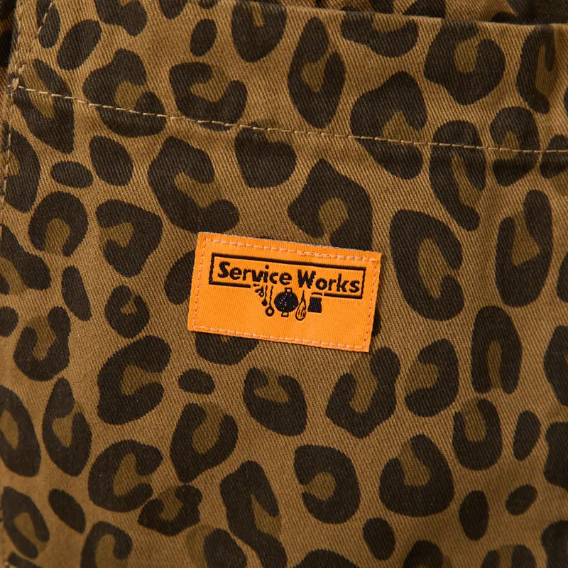 Service Works Patterned Easy Chef Pants Brown Leopard-6