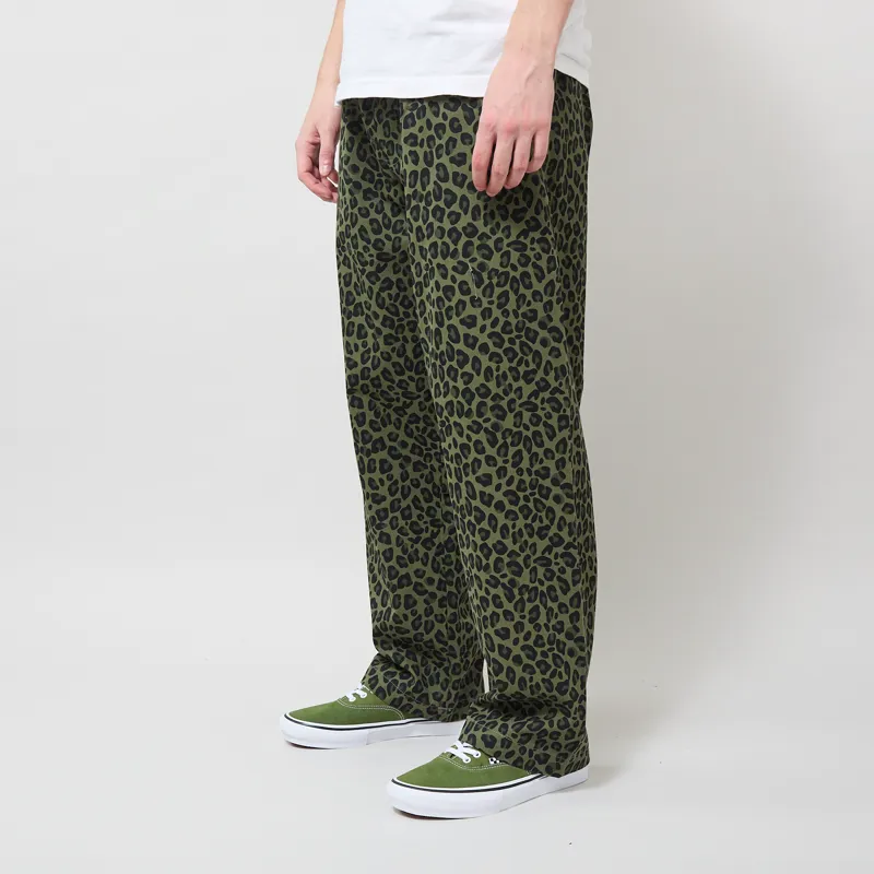 Service Works Patterned Easy Chef Pants Green Leopard-1