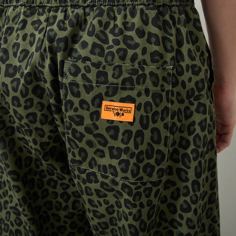 Service Works Patterned Easy Chef Pants Green Leopard-6