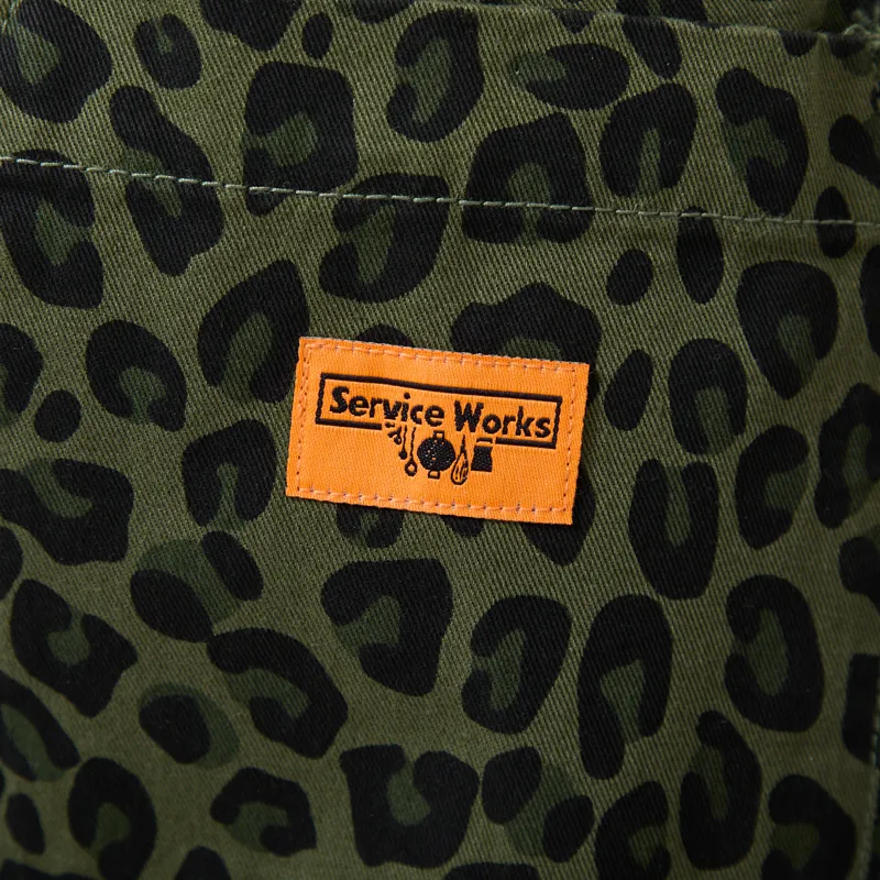 Service Works Patterned Easy Chef Pants Green Leopard-7