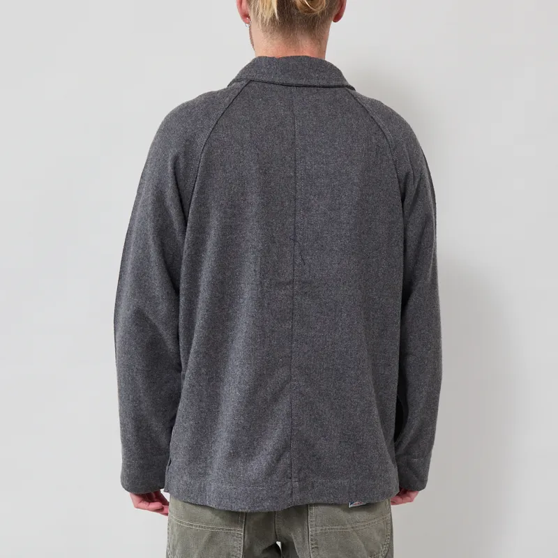 Service Works House Flannel FOH Overshirt Charcoal-2