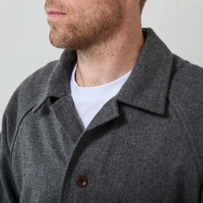Service Works House Flannel FOH Overshirt Charcoal-3