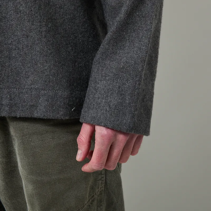 Service Works House Flannel FOH Overshirt Charcoal-7
