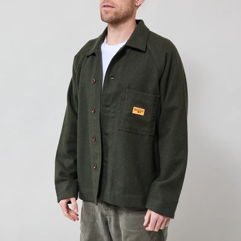 Service Works House Flannel FOH Overshirt Forest-1