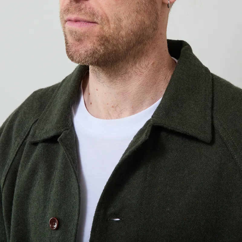 Service Works House Flannel FOH Overshirt Forest-3