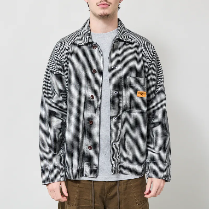 Service Works House Gingham FOH Overshirt Black