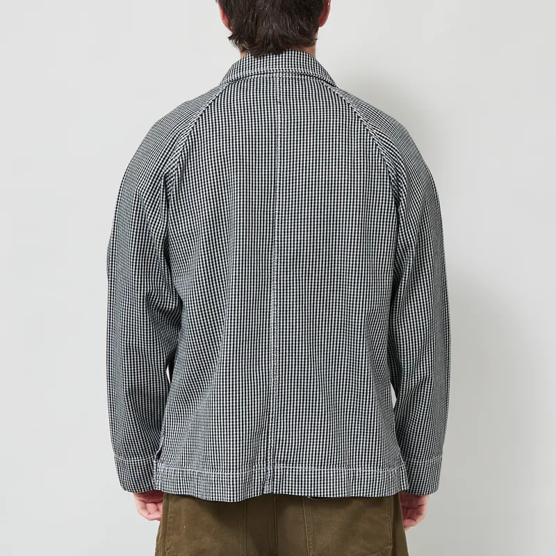 Service Works House Gingham FOH Overshirt Black-2