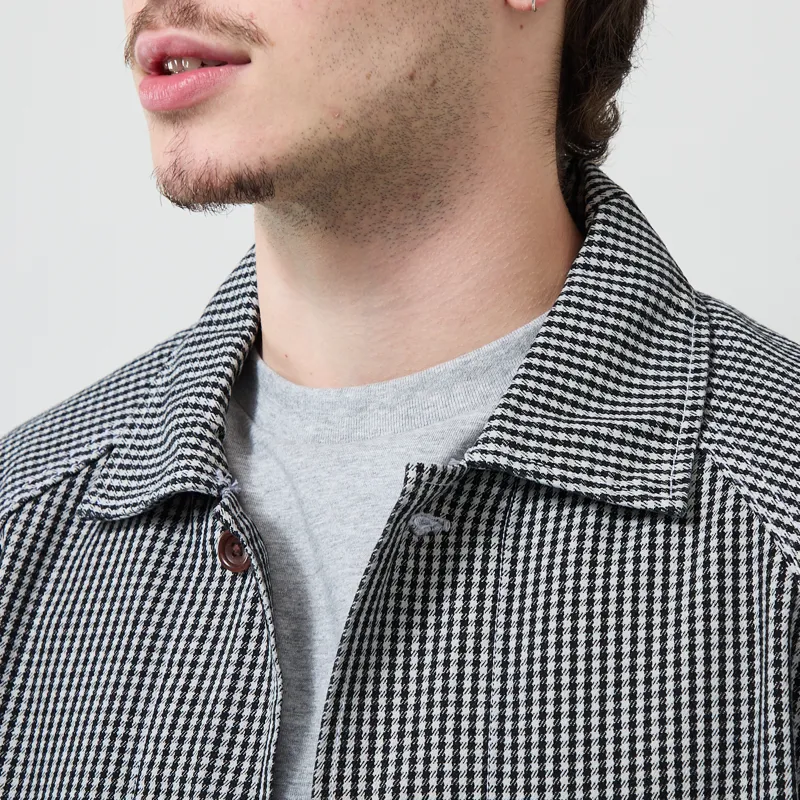 Service Works House Gingham FOH Overshirt Black-3