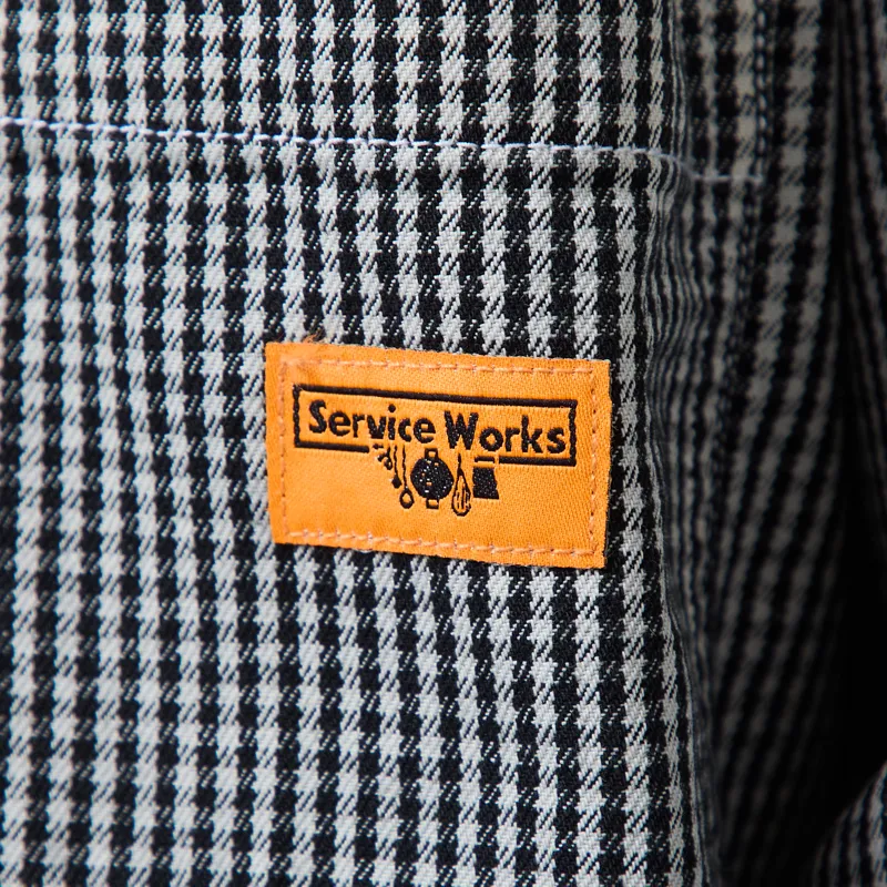 Service Works House Gingham FOH Overshirt Black-6