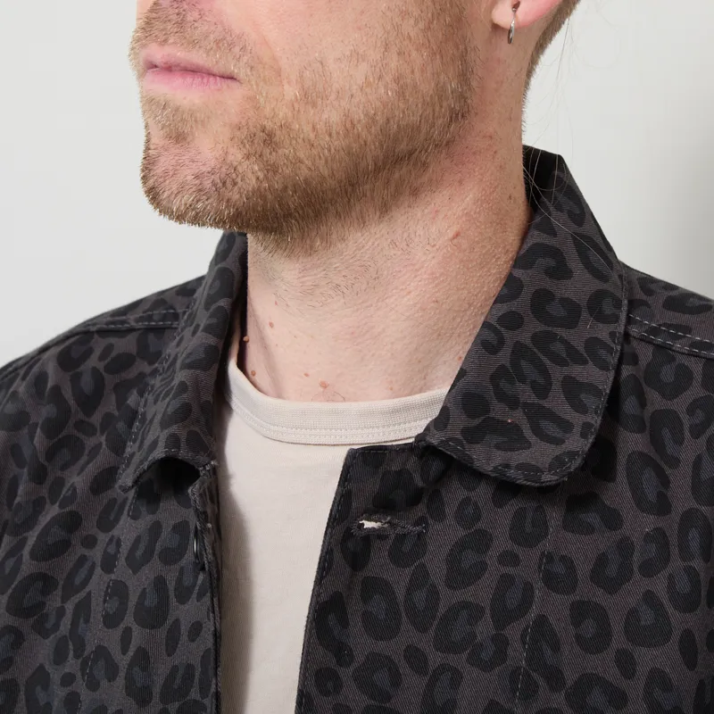 Service Works Pattern Easy Chef Shirt Black Leopard-3