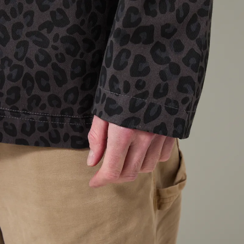 Service Works Pattern Easy Chef Shirt Black Leopard-7