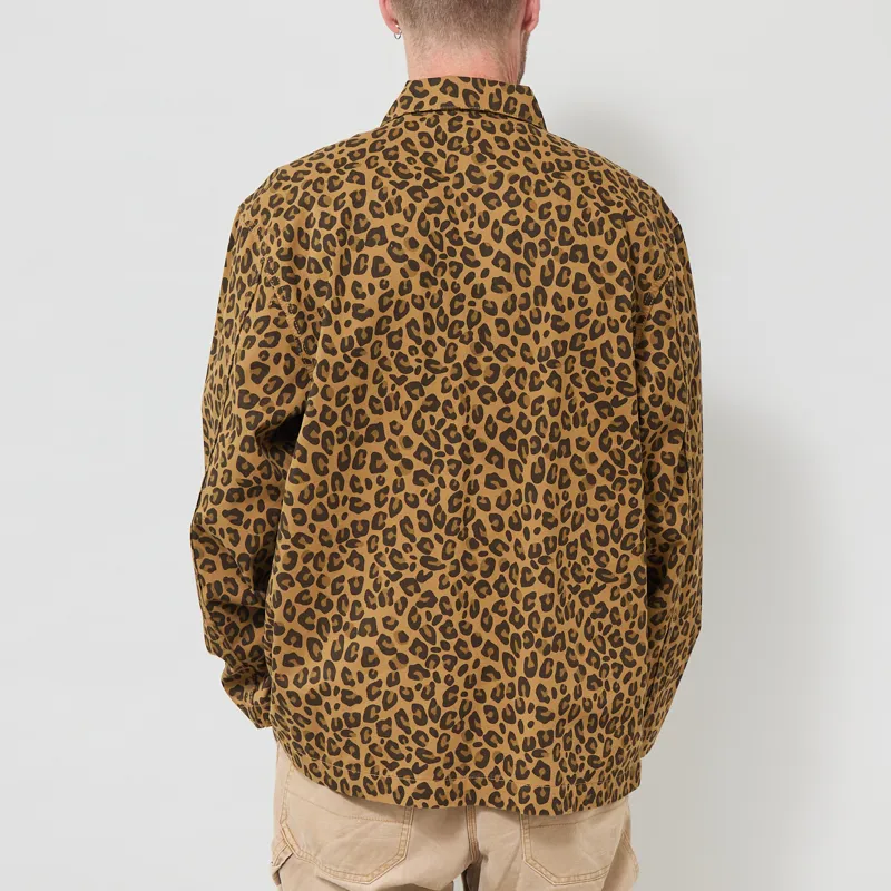 Service Works Pattern Easy Chef Shirt Brown Leopard-2