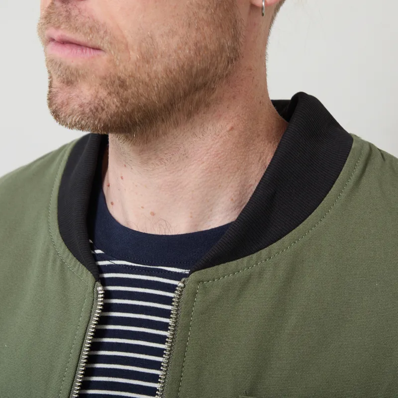 Service Works Padded Work Vest Jacket Olive-3