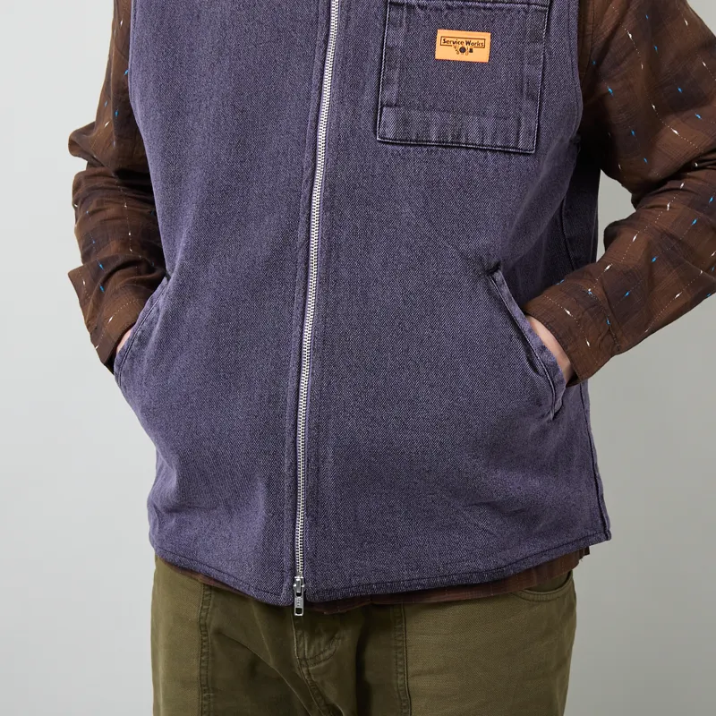 Service Works Overdyed Work Vest Mauve-8