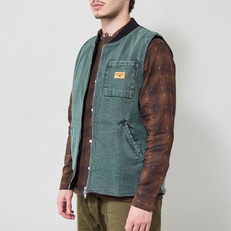 Service Works Overdyed Work Vest Sage-1